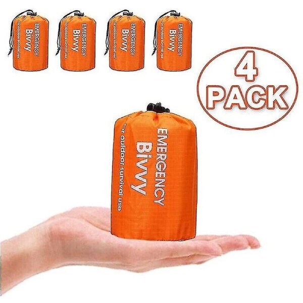 JOYBUY 4x Outdoor Emergency Thermal Waterproof Sleeping Bag Camping Survival Bivvy Sack