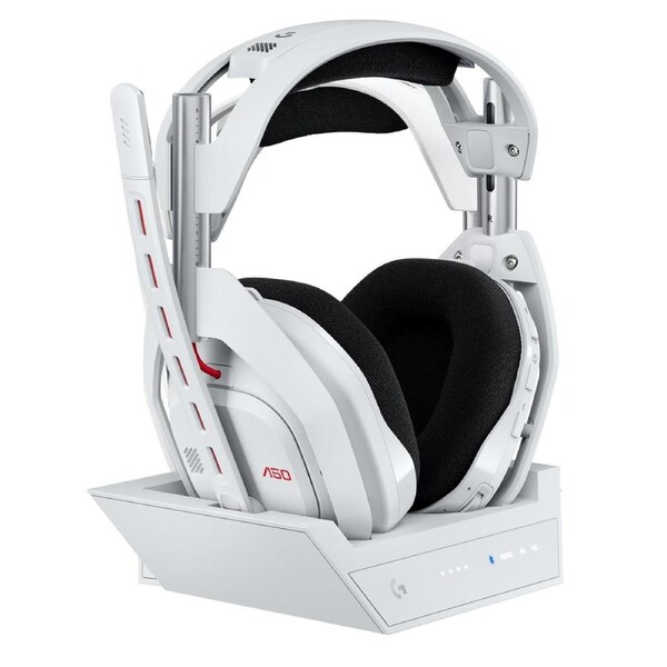 Logitech G Astro A50 LIGHTSPEED Wireless Gaming Headset + Base Station (White)