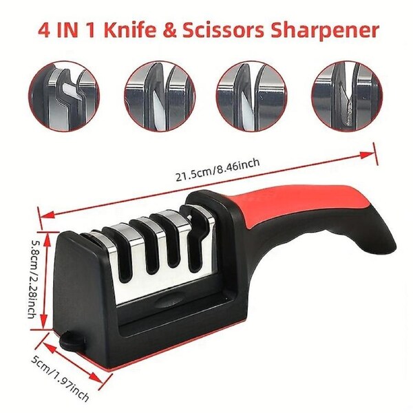 Knife Sharpener 4 Stages Professional Kitchen Sharpening Stone Grinder Knives Whetstone Tungsten Diamond Ceramic Sharpener Tool