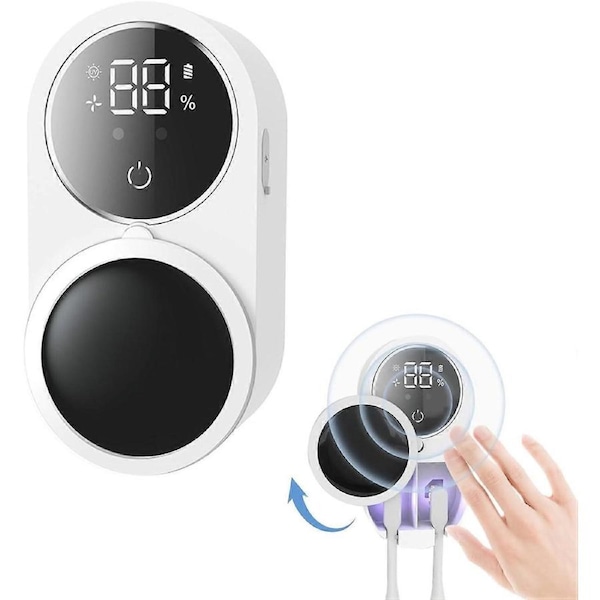 Toothbrush Sterilizer Holder Storage Box Bathroom Toothbrush Holder Wall Mounted with Sterilization Function for Travel