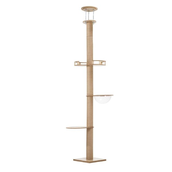 Alopet Cat Tree Wood Tower Scratching 270cm Post Scratcher Floor to Ceiling