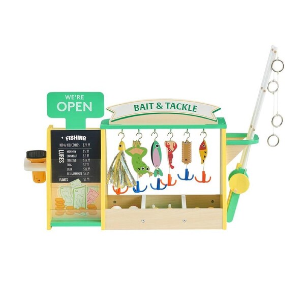 Teamson Kids My Little Helper Fishing Shop Pretend Playset with Accessories
