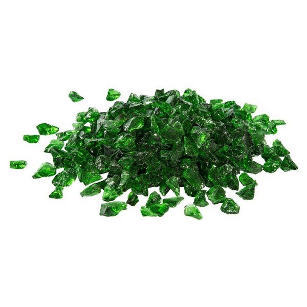 Teamson Home Reflective Fire Glass for Fire Pits 4kg Bag, Green