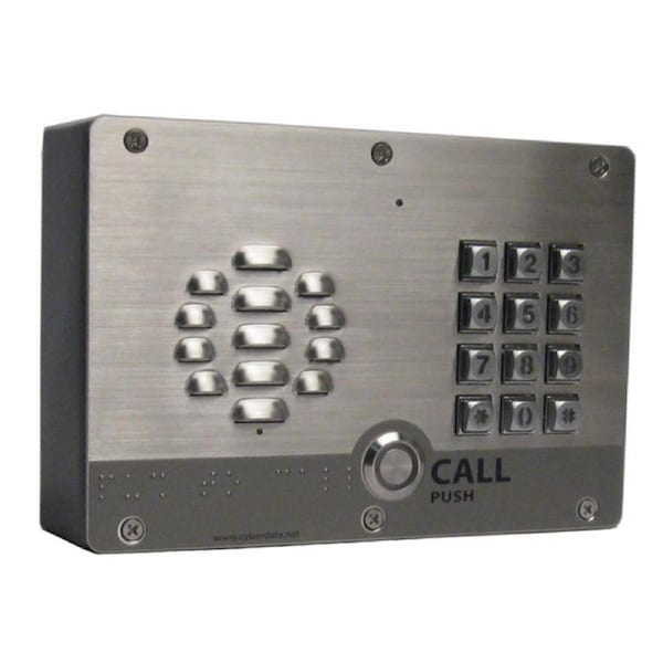 Cyberdata SIP Outdoor Intercom with Keypad. 2 years warranty, The CyberData SIP-enabled IP Outdoor Intercom/door Controller is a Power over Ethernet