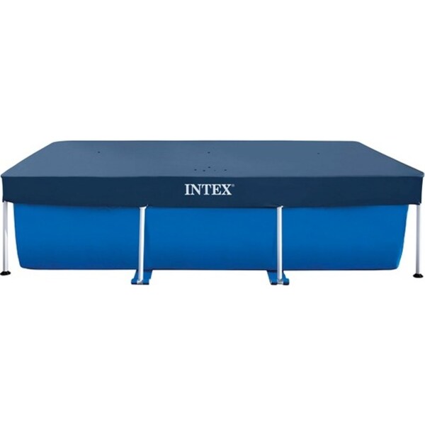 Intex Above Ground Outdoor Pool Cover/Protector Rect 2.6mx1.6m For 28270 Blue