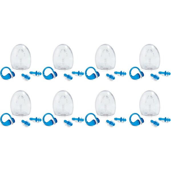 24pc Intex Ear Plugs & Nose Clip Combo Set w/ Case Swimming Accessory Blue