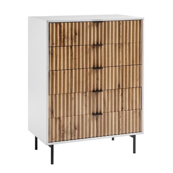 Chelsea 5 Chest of Drawers Dresser Tall Chest Bedroom Storage Dresser