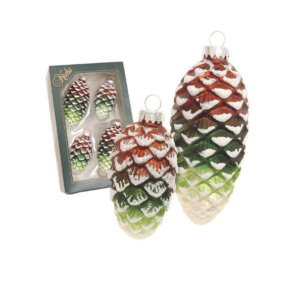 Christmas Tree Pinecone Bauble 4 Pack