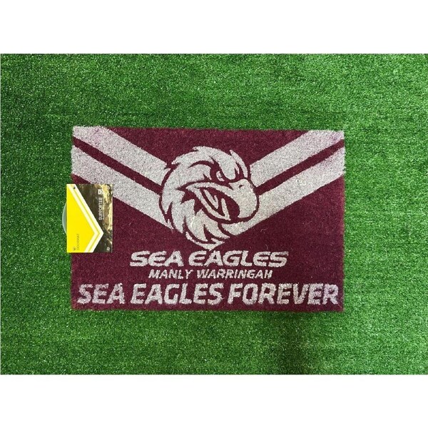NRL Front Back Door Entry Floor Mat - Manly Sea Eagles - 61cm x 41cm