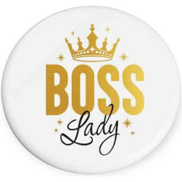 Boss Lady Beautiful on the Inside Ceramic Coaster Rnd Coffee Drink Mat Pad 10cm