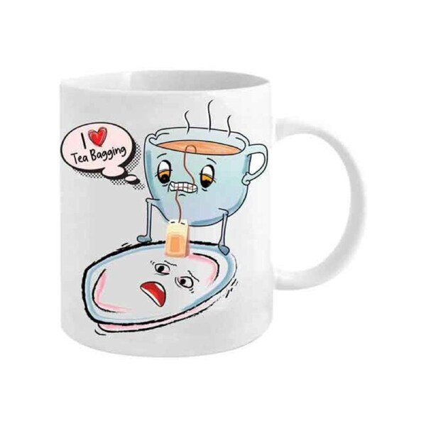 I Love Tea Bagging 360ml Ceramic Coffee/Tea Mug Water/Milk Drinking Cup w/Handle