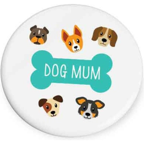 Dog Mum Beautiful on the Inside Ceramic Coaster Round Coffee Drink Mat Pad 10cm