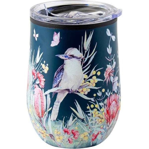 Australian Flora Kookaburra 360ml Vacuum Insulated Tumbler Double Walled Mug