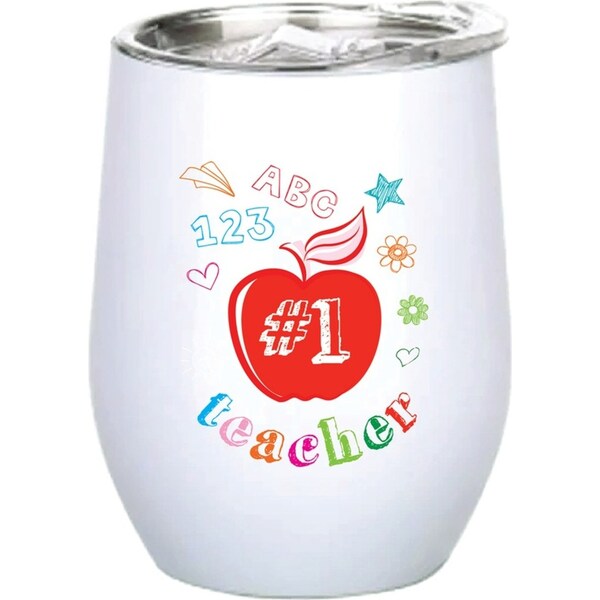 No.1 Teacher 360ml S/S Vacuum Insulated Tumbler Double Walled Hot/Cold Drink Mug