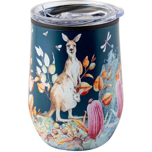 Australian Flora Kangaroo 360ml S/S Vacuum Insulated Tumbler Double Walled Mug
