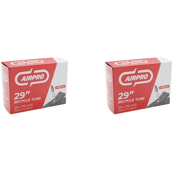 2x AirPro Bicycle Inner Tube w/48mm Presta Valve Accessory Parts 29x1.75-2.125''