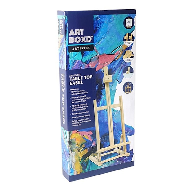 Art Boxd Artist Adjustable Tabletop Painting Stand Easel Canvas Holder