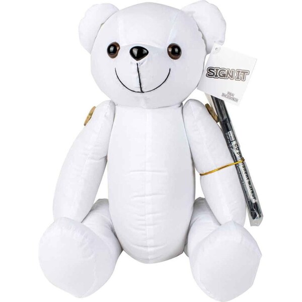 Signature Bear Personalize Message Special Occasion Soft Gift w/ Marker 38cm
