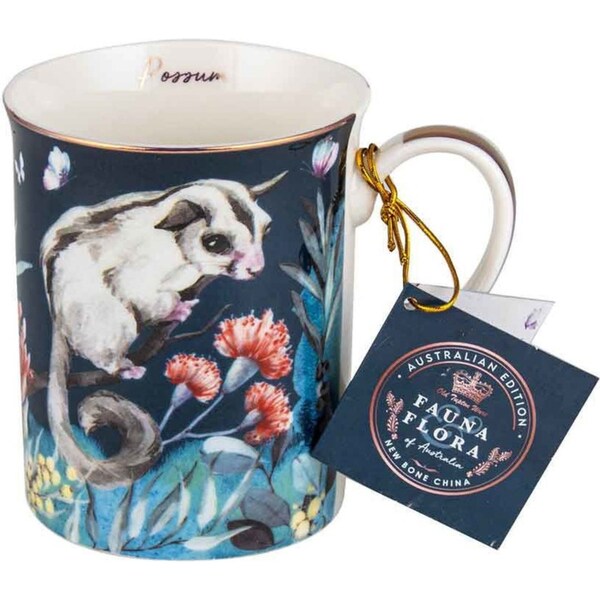 Australian Flora Possum 360ml Coffee Mug New Bone China Drink Cup w/ Handle