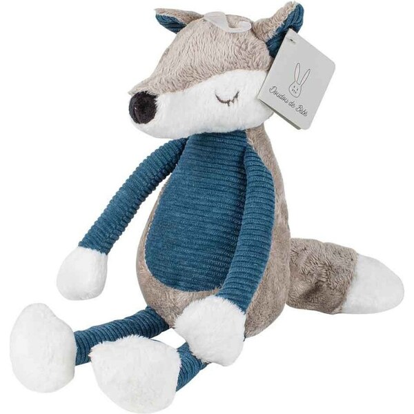 Peacock Fox Plush Stuffed Animal Toy Baby/Children Soft Play Blue/Grey 20cm