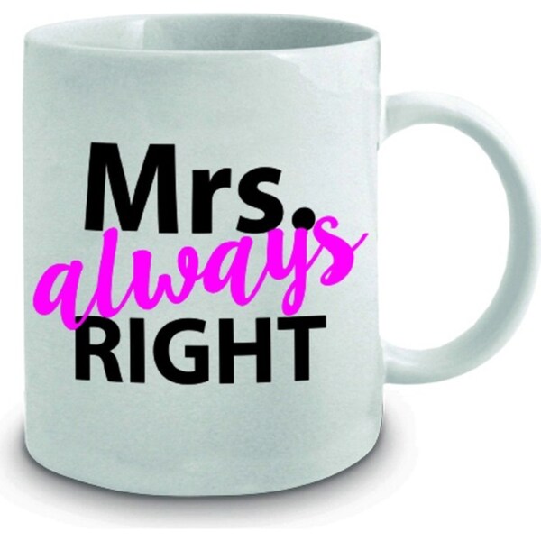 Mrs. Always Right 360ml Ceramic Coffee/Tea Mug Drinking Water Cup w/ Handle