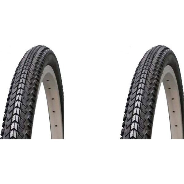 2x AirPro City Style Bicycle Tyre Replacement Spare Bike Accessory 24x1.50'' BLK