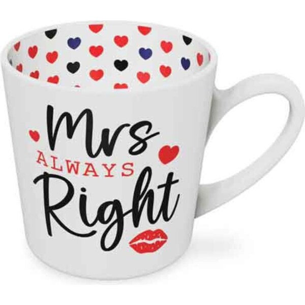 Mrs. Always Right Beautiful on the Inside 420ml/10cm New Bone China Coffee Mug