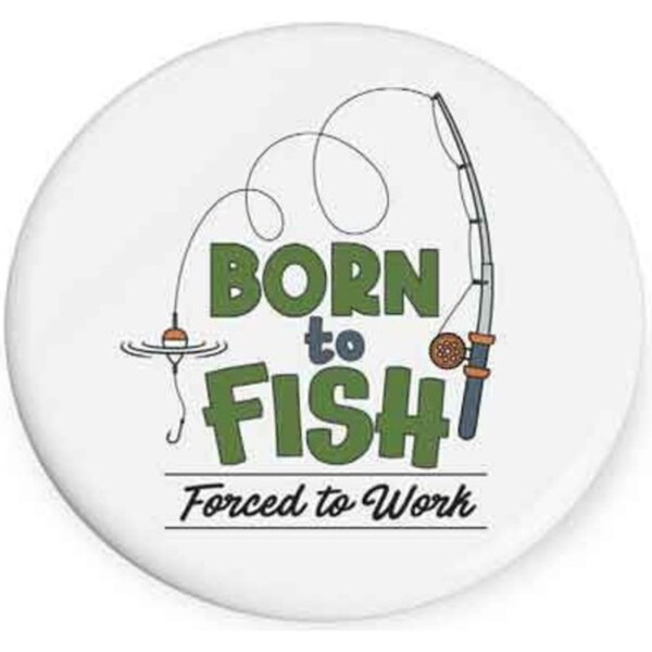 Born to Fish Beautiful on the Inside Ceramic Coaster Round Drink Mat Pad 10cm