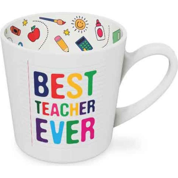 Best Teacher Beautiful on the Inside 420ml/10cm Ceramic Coffee Mug Cup w/Handle
