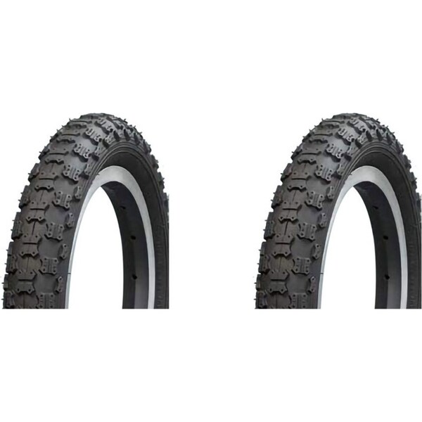 2x AirPro BMX/Freestyle Bicycle Tyre Replacement Spare Accessory 20x2.125'' BLK