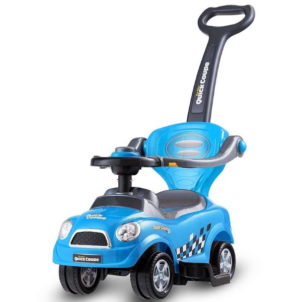 Babyjoy Kids Ride On Push Car Foot-to-Floor Walking Sliding Car Toddler Stroller w/Detachable Guardrails & Handle Blue