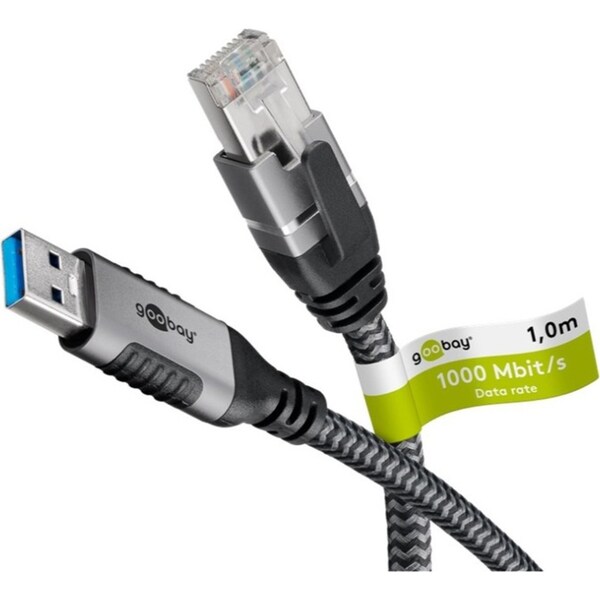 GooBay USB-A 3.0 to RJ45 Ethernet Cable LAN Network Connector Cord 10m Black