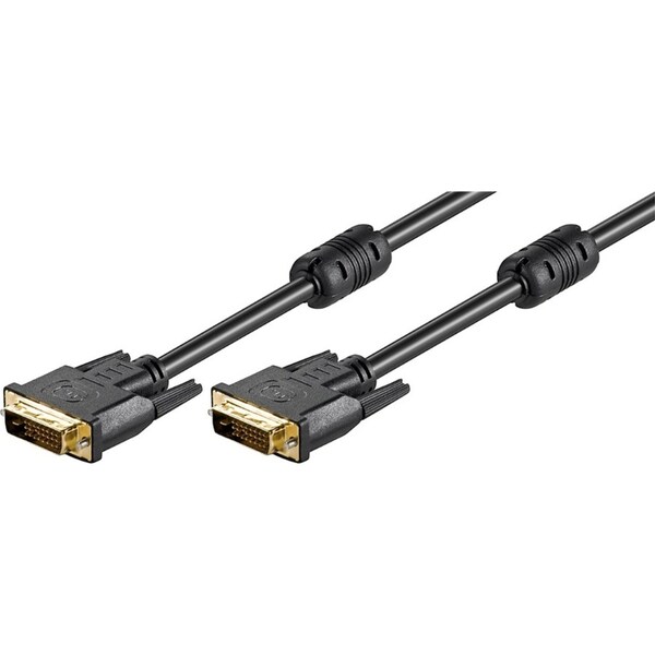 Goobay DVI-D Full HD Male Cable Dual Link Gold-Plated For PC/Projector 15m