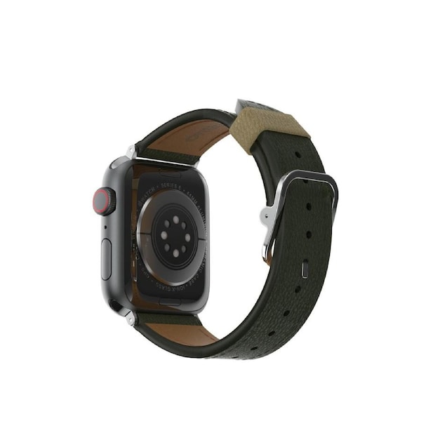 OtterBox Nopal Cactus Leather Band Wrist Strap For Apple Watch 42-45mm Green
