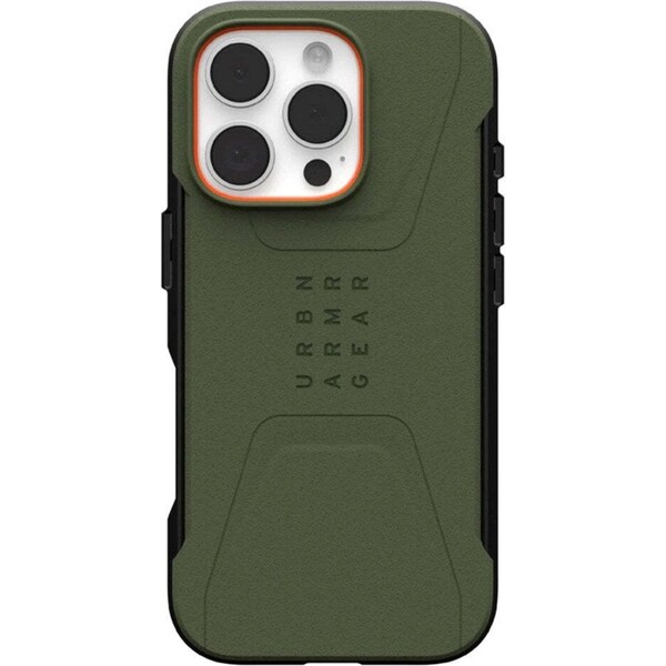 Urban Armour Gear Civilian Magsafe Case Cover For iPhone 16 Pro Olive Drab