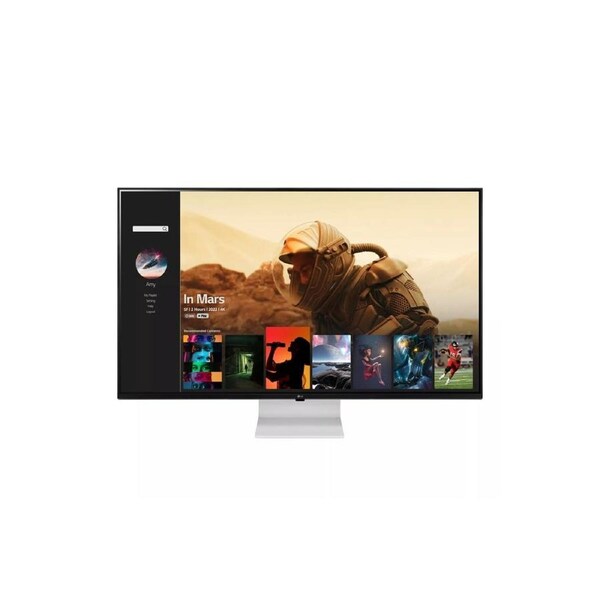 LG 43' IPS Smart Monitor with WebOS. 4K 3840 x 2160. USB-C, HDMI, USB Ports, LAN Port, Work, Play, Entertainment, Bluetooth, Speaker, Airplay Apple