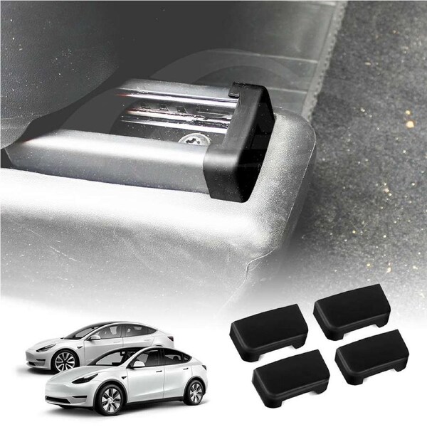 Seat Rail Cap for Tesla Model 3 2017-2023 and Model Y 2021-2025 Slide Anti-collision Rubber Cover Plug Car Accessories