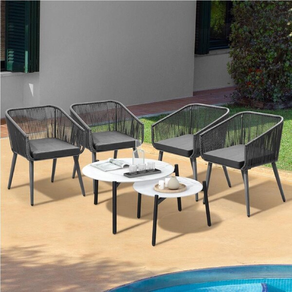 Livsip Outdoor Lounge Setting Furniture 6 Piece Patio Set