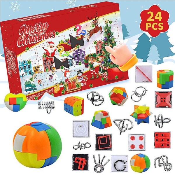 Christmas Advent Calendar 2024 Stress Relief Toys Collection 24 Days Christmas Countdown Calendars Xmas Kids Children Gift