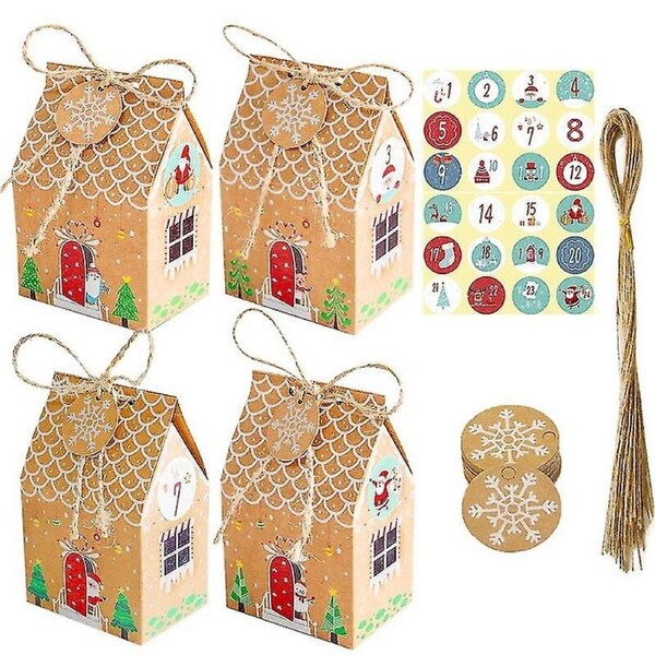 24 Gingerbread Gift Box With Advent Calendar