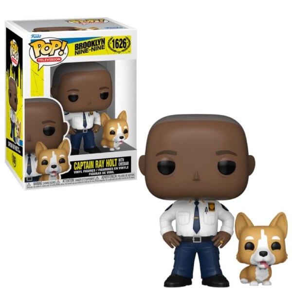 Brooklyn Nine-Nine Captain Raymond Holt with Cheddar Funko POP! Viyl