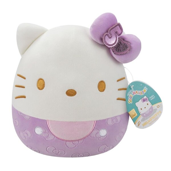 Squishmallows Hello Kitty 50th Anniversary Purple Bow 8 inch Plush