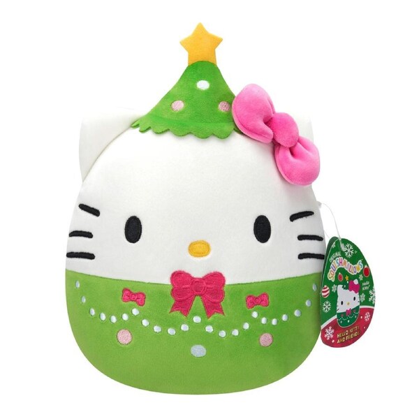 Squishmallows Christmas Hello Kitty Holiday Hello Kitty Tree 7.5 inch Plush