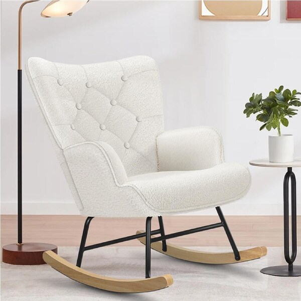 ALFORDSON Rocking Chair Armchair Lounge Accent Chair Boucle Accent