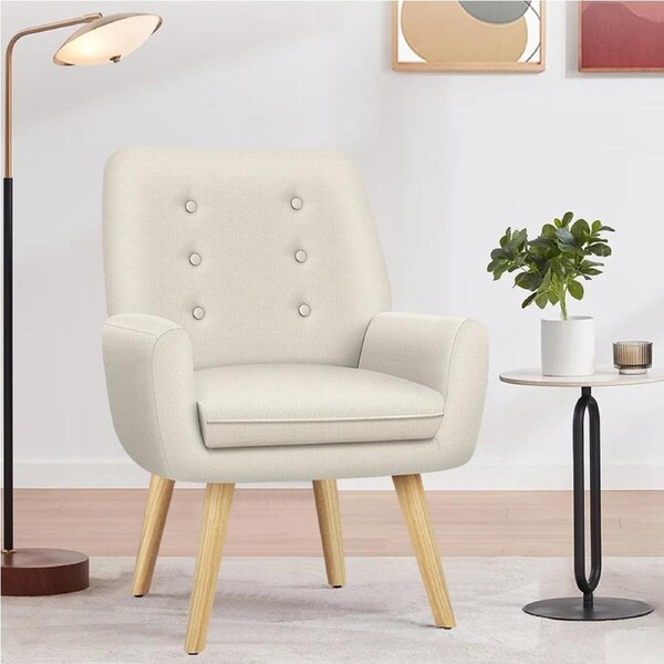 ALFORDSON Armchair Fabric Accent Beige