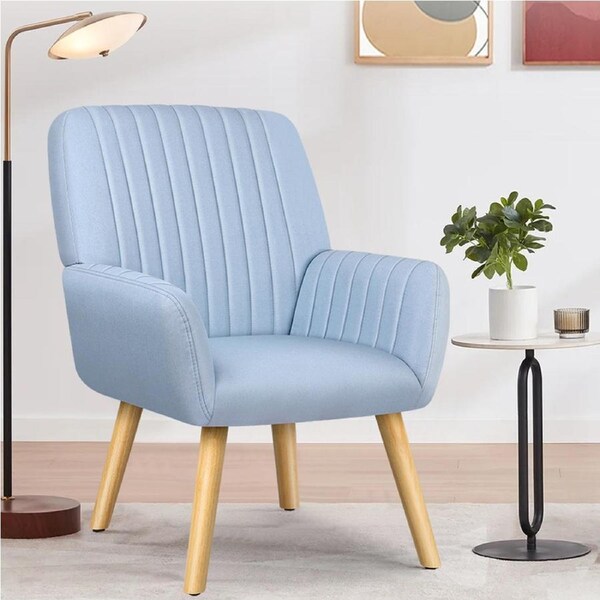 ALFORDSON Armchair Lounge Accent Chair Fabric Blue