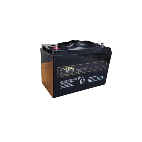 Zeal 12V 125Ah AGM Deep Cycle Battery