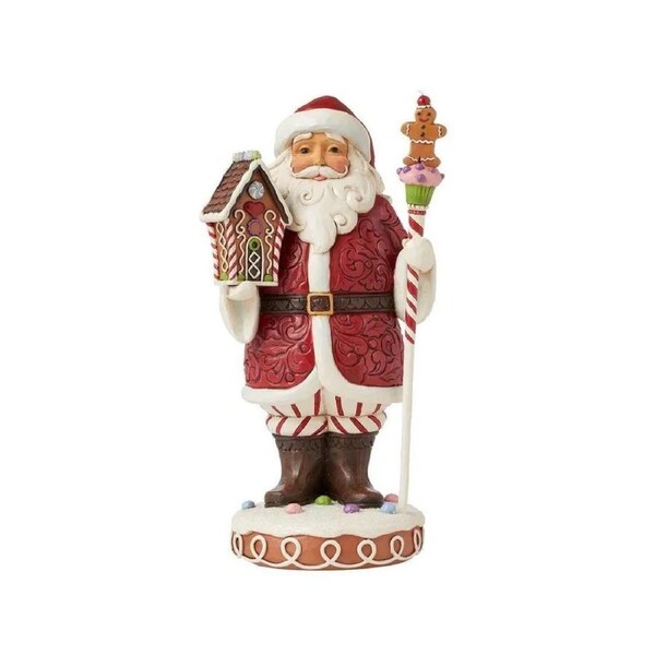 Jim Shore Heartwood Creek Gingerbread Christmas - Gingerbread Santa with Staff