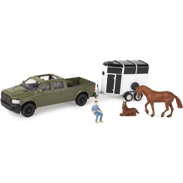 Tomy - ERTL 1:32 Pickup & Livestock Trailer Set