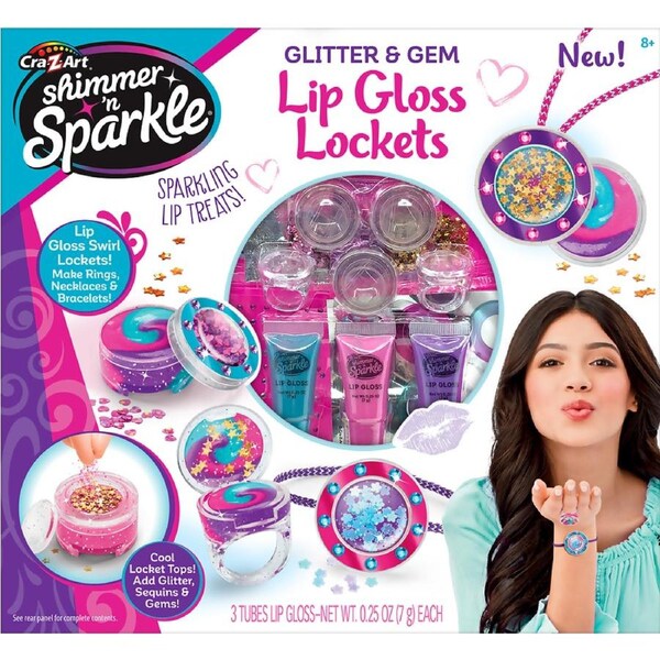 Cra-Z-art - Shimmer N Sparkle Glitter & Gem Lip Gloss Lockets